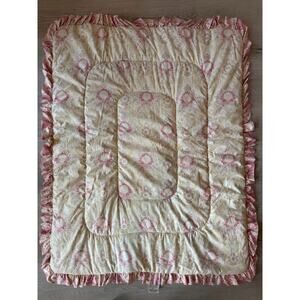Carousel Design Juliet Pink Cream Toile Shabby Chic Crib Quilt Nursery Comforter